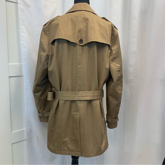 Banana Republic camel tan brown trench coat Sz L NWOT - Picture 6 of 13